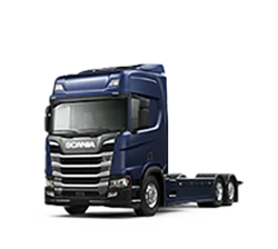 modrý podvozok Scania R 450 bez nadstavby